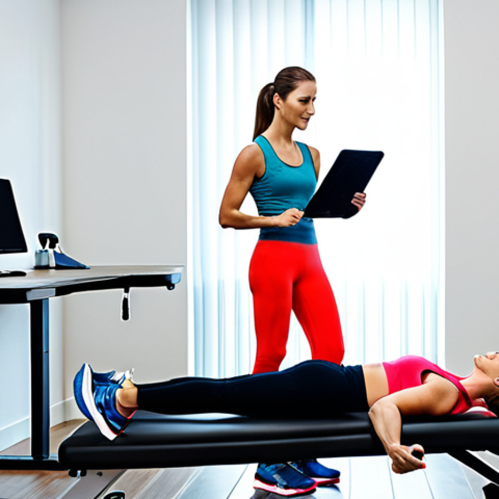 웰빙코디네이터와 신체 건강 진단 - Personalized Fitness Assessment**
"A fully clothed, professional wellness coordinator, in a bright,...