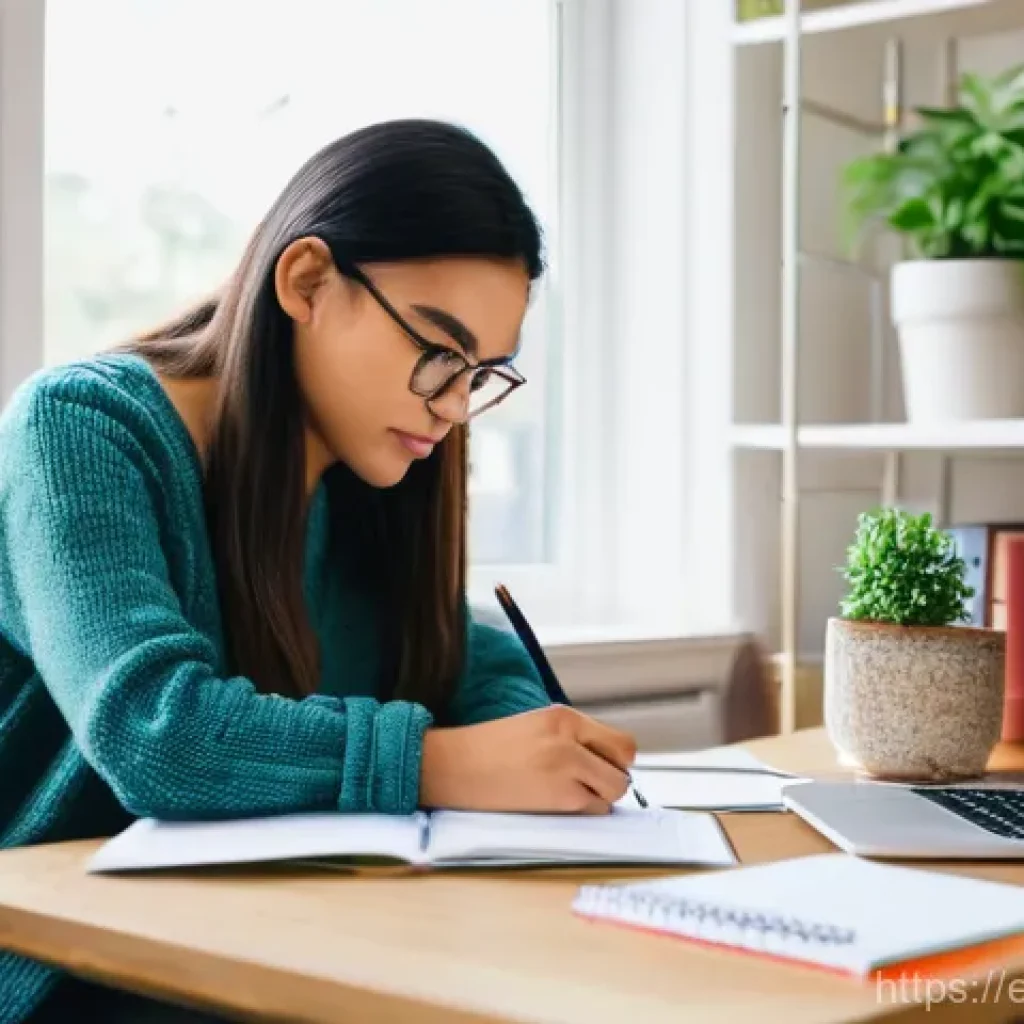 웰빙코디네이터 자격증 시험 준비 일정 - **Prompt:** A focused and organized young adult, gender-neutral, wearing comfortable, modest everyda...