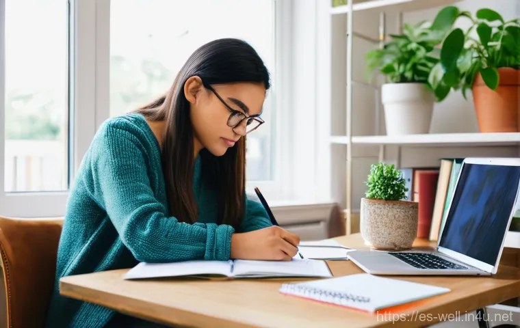 웰빙코디네이터 자격증 시험 준비 일정 - **Prompt:** A focused and organized young adult, gender-neutral, wearing comfortable, modest everyda...