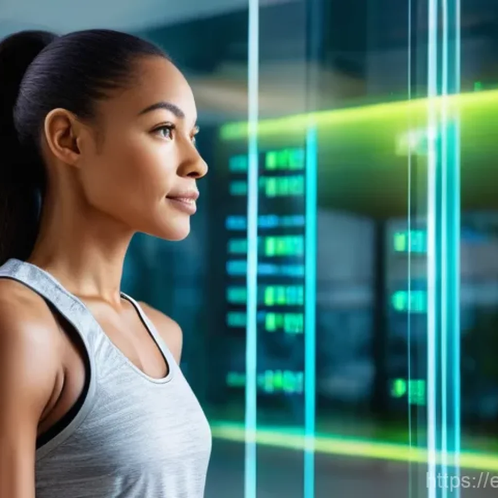 웰빙코디네이터와 건강 트렌드 예측 - **Prompt:** A diverse woman in her late 30s, wearing stylish yet comfortable athletic leisure wear, ...