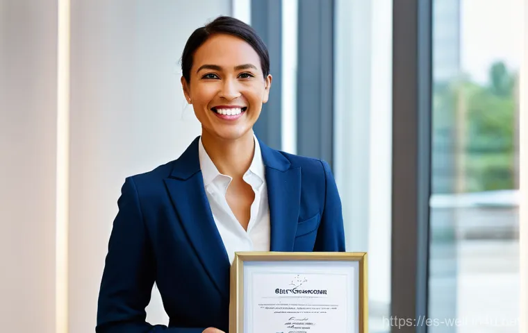 웰빙코디네이터 자격증 단기 합격법 - A warm and inviting scene featuring a female Wellness Coordinator, in her mid-30s, with a friendly a...